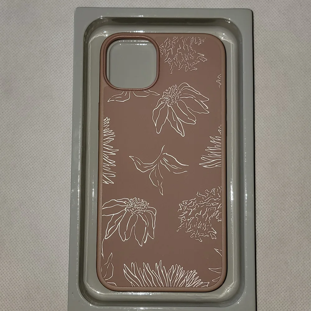 Floral Apple iPhone 14 Plus Phone Case | Heyday- Warm Taupe
